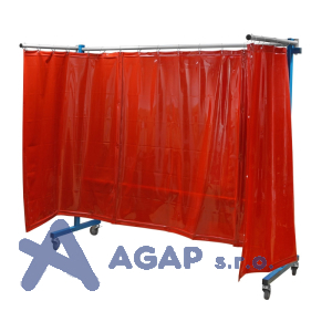 TransFlex ochrann&aacute; z&aacute;stěna, červen&aacute; 3700 &times; 1950 mm