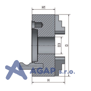 4-čelisťov&eacute; skl&iacute;čidlo s nez&aacute;visle staviteln&yacute;mi čelistmi &oslash; 200 mm Camlock 4